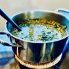 Lentil. barley, turmeric soup